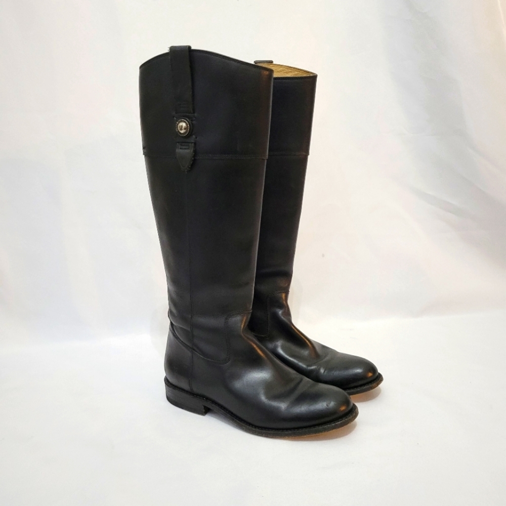 FRYE Jayden Button Tall Riding Leather Boots Size 7